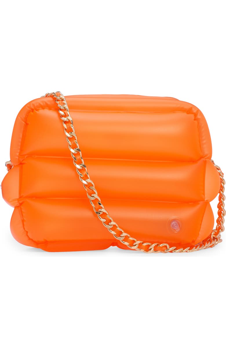 Moschino Inflatable PVC Shoulder Bag, Alternate, color,