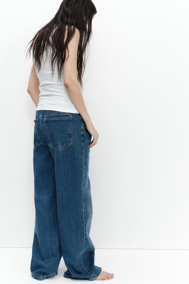 Mama wide jeans, Alternate, color, Denim blue