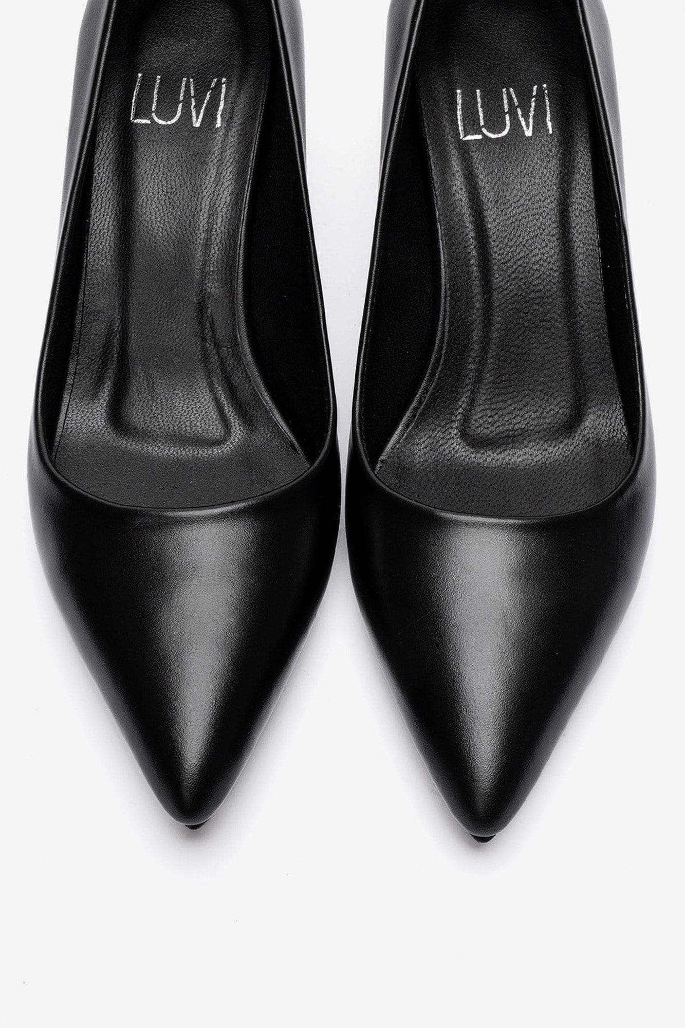Jalen Leather Stiletto Pump, Alternate, color, Black