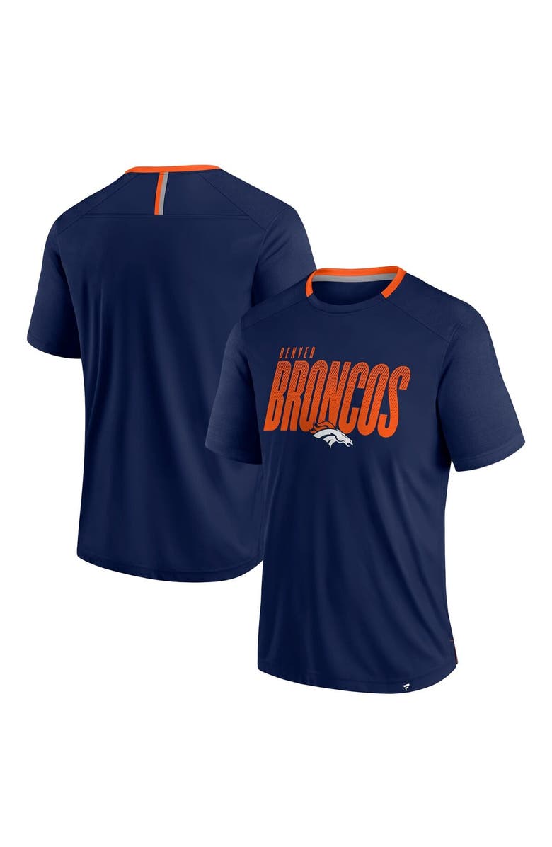 FANATICS Men's Fanatics Navy Denver Broncos Defender Fade Slant T-Shirt, Main, color, Navy