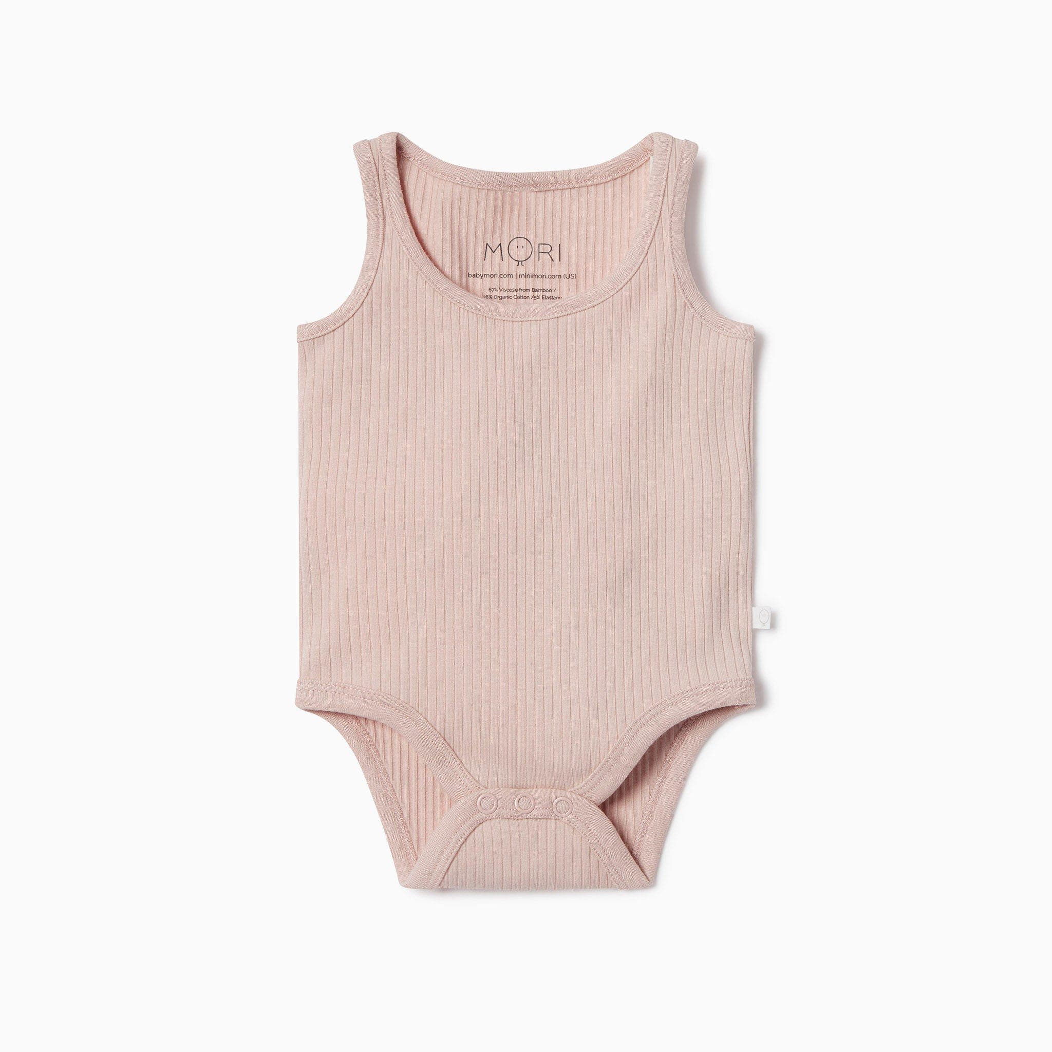 Mori Kids'  Ribbed Sleeveless Bodysuit In Multi