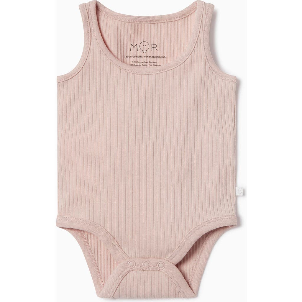Mori Kids' Ribbed Sleeveless Bodysuit In Multi
