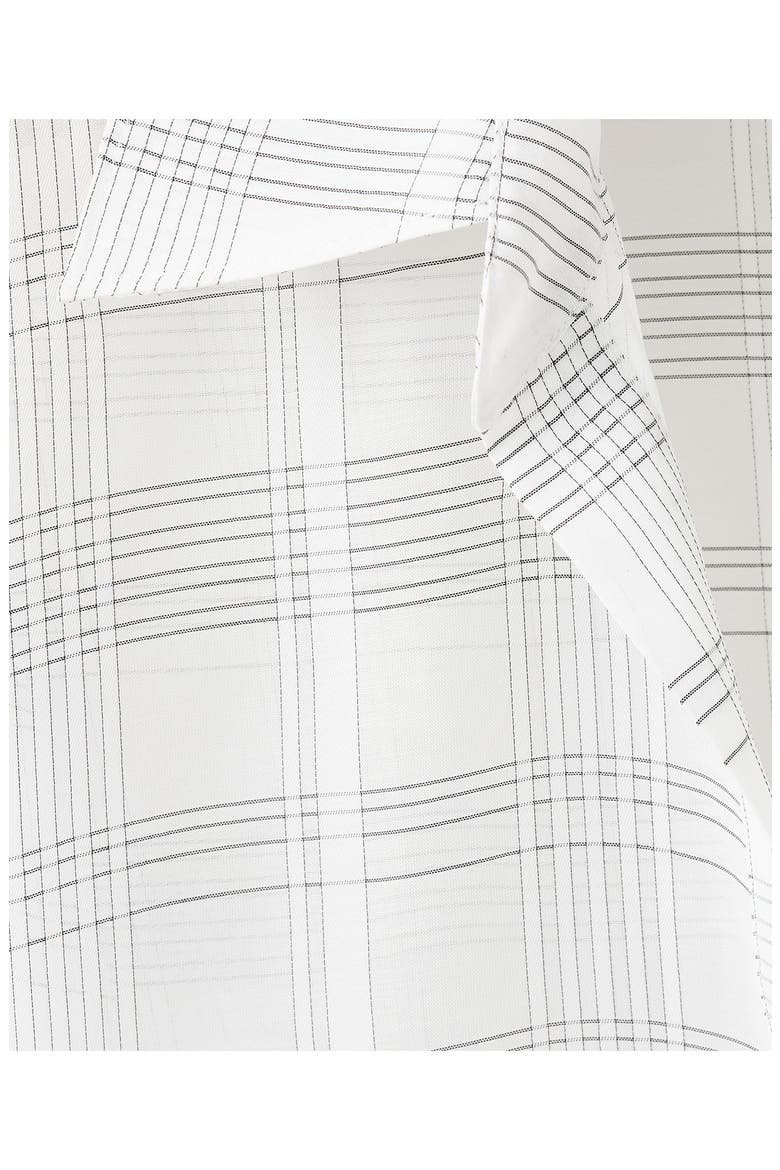 Check Oversize Tie Side Top, Alternate, color, ECRU