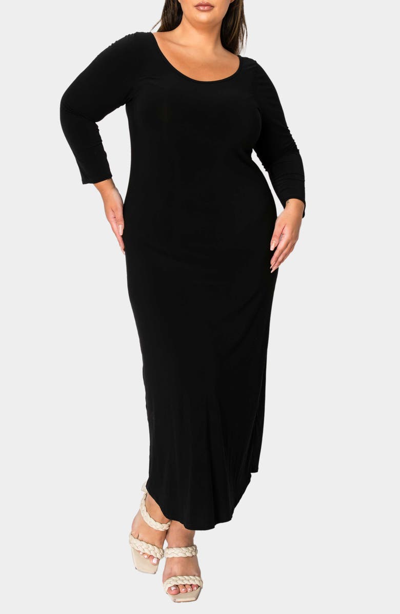 L I V D Ashe Long Sleeve Maxi Dress, Alternate, color, Black