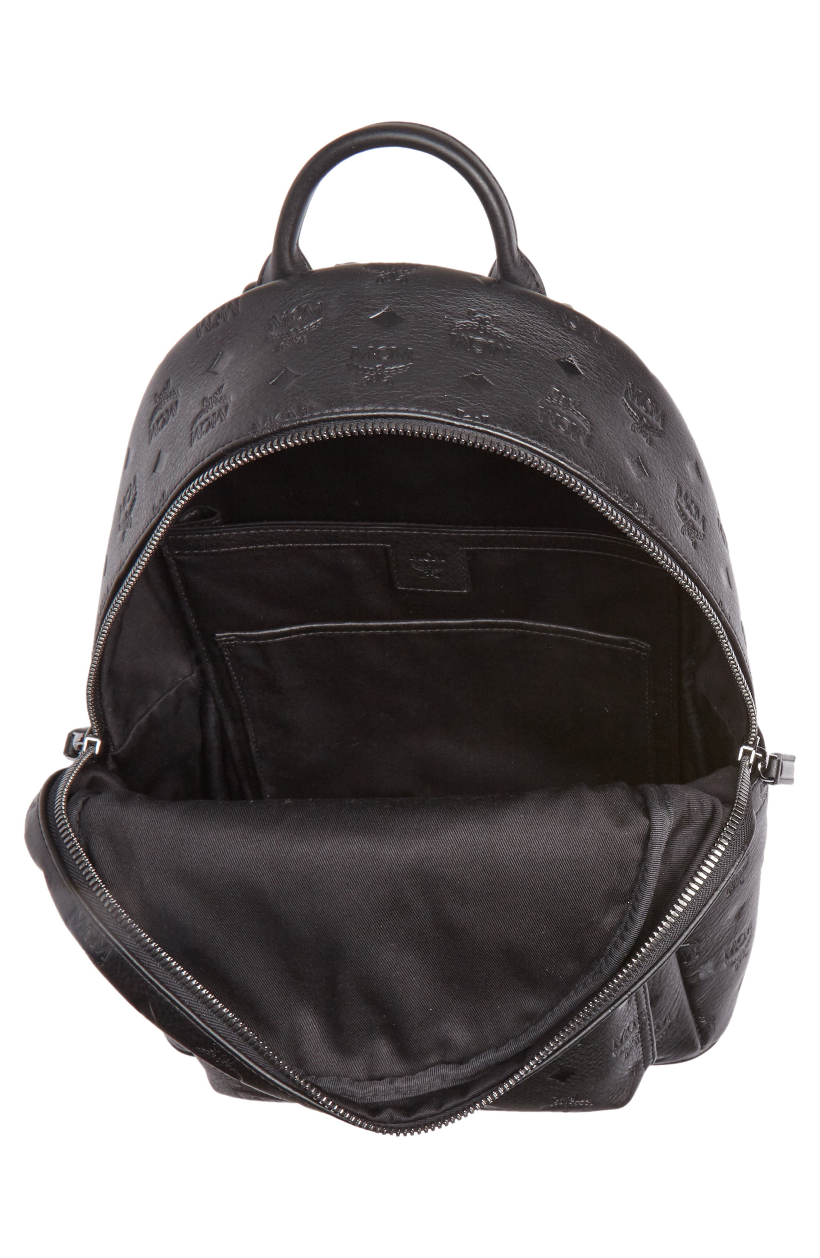 Ottomar Leather Backpack, Alternate, color, BLACK