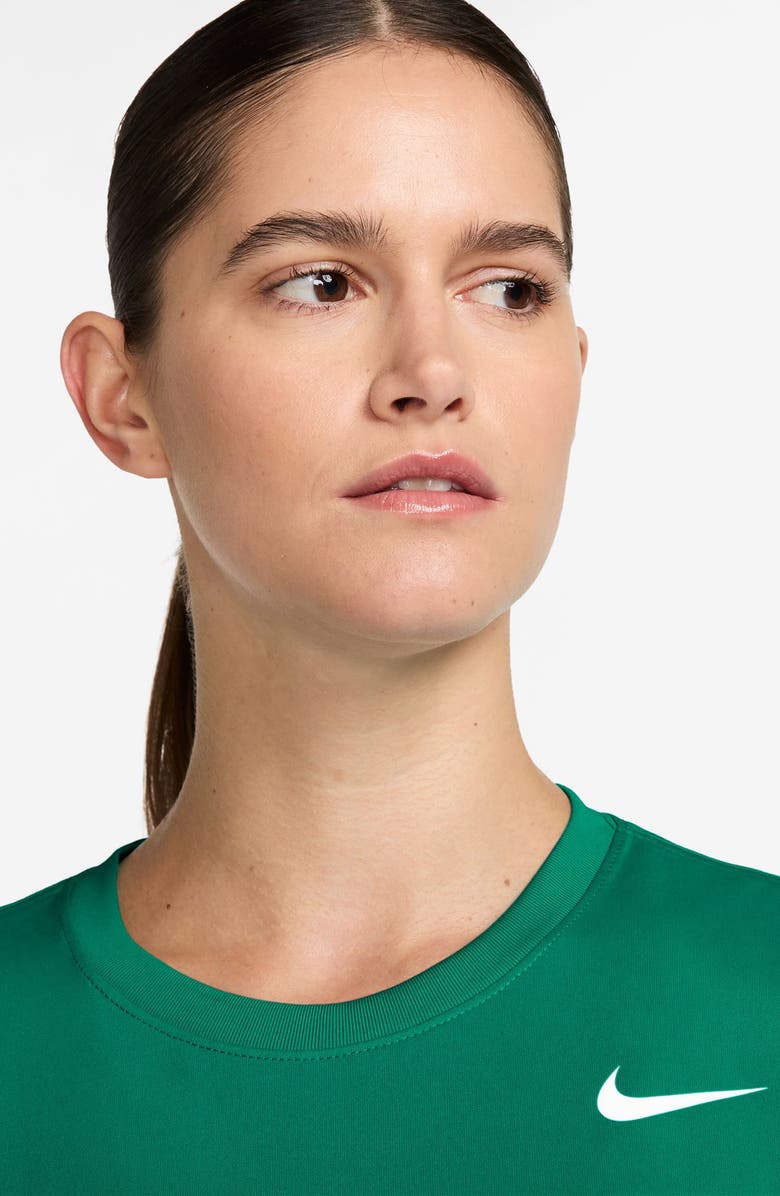 Nike Dri-FIT Crewneck T-Shirt, Alternate, color, Malachite/ White