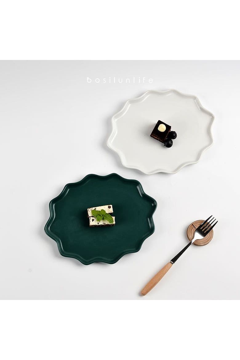 Bring Nature Inside Dinner Plate Recycled Eco-Clay 4-pcs set, Alternate, color, White