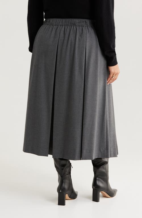 Nordstrom Pleated Midi Skirt In Gray