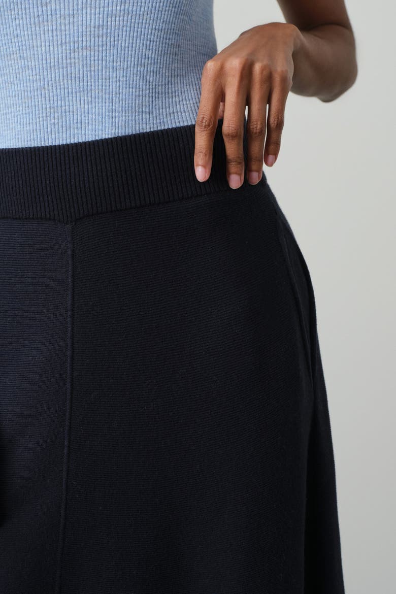 Justine Cotton Cashmere Maxi Skirt, Alternate, color, NAVY