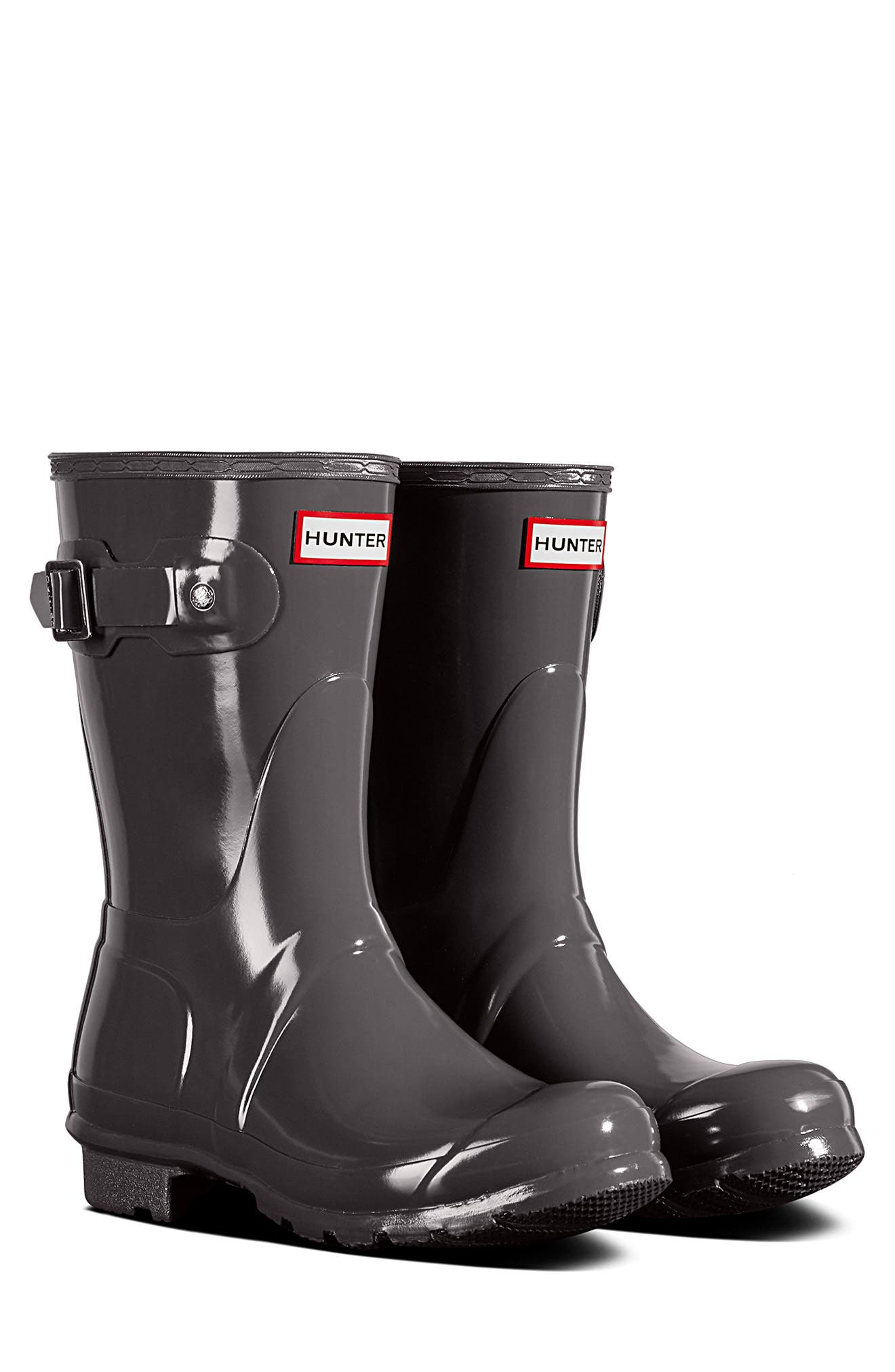 Hunter 'Original Short' Gloss Rain Boot, Main, color, 
