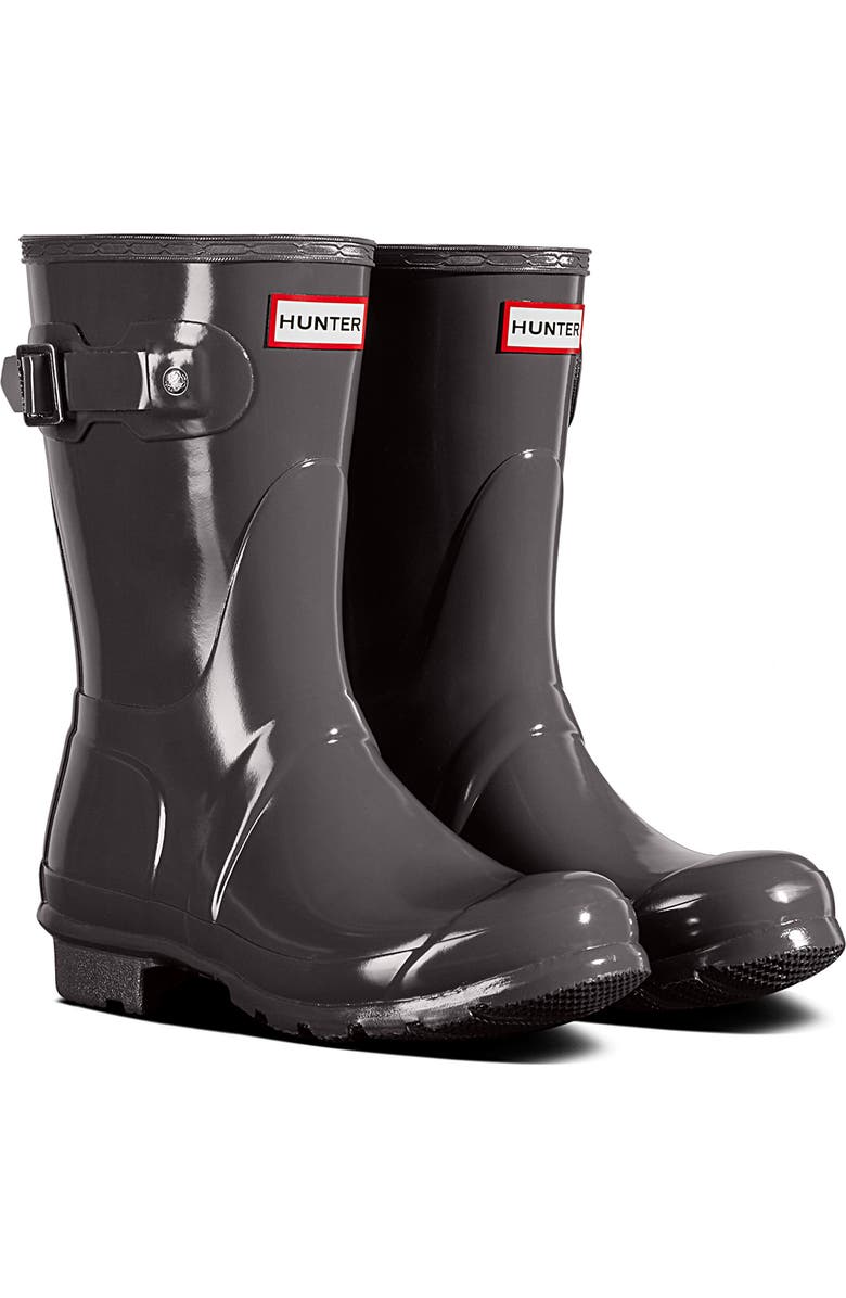 Hunter 'Original Short' Gloss Rain Boot, Main, color,
