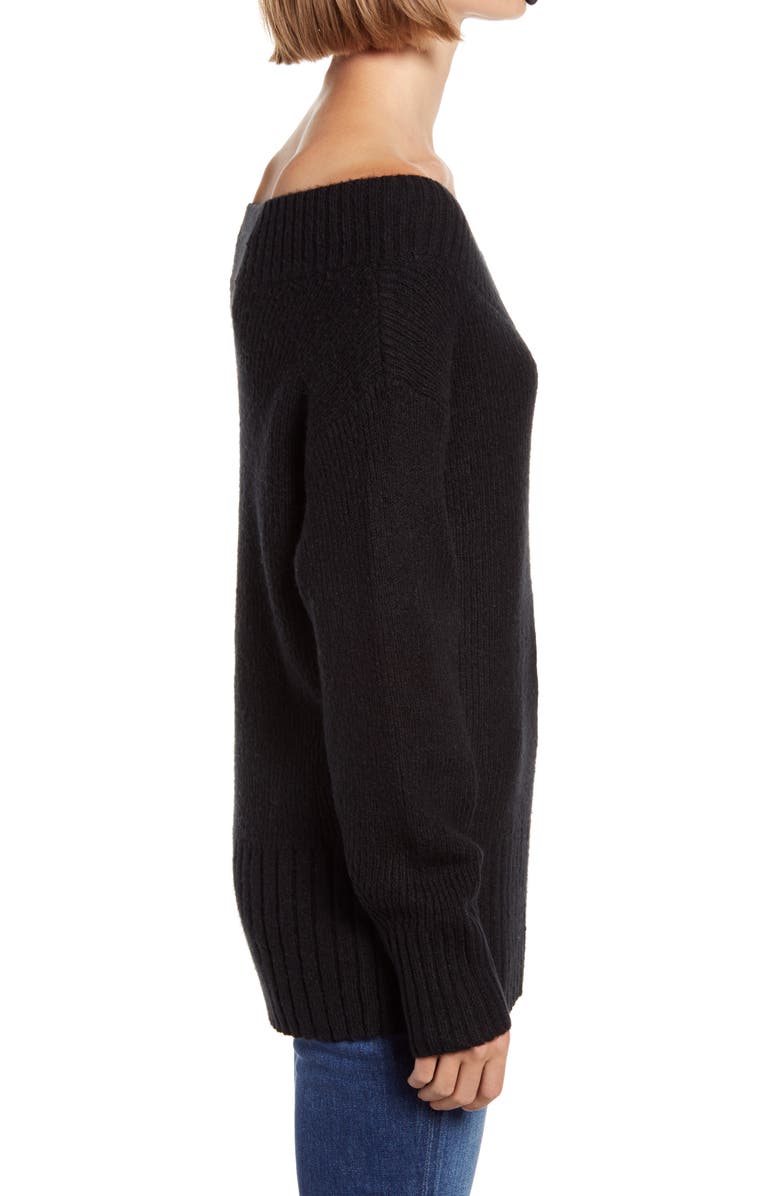 Chelsea28 Ribbed Off the Shoulder Sweater, Alternate, color, 