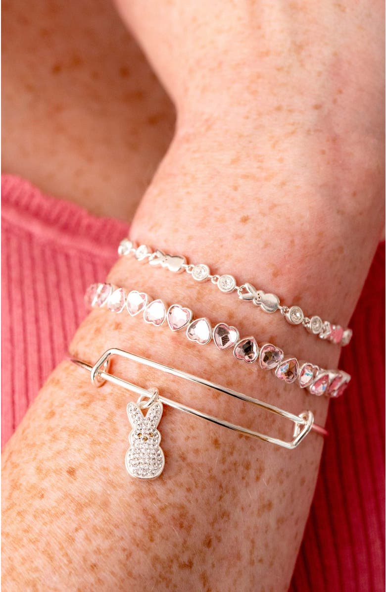 Alex and Ani Peeps<sup>®</sup> Bunny Bolo Bracelet, Alternate, color, Silver