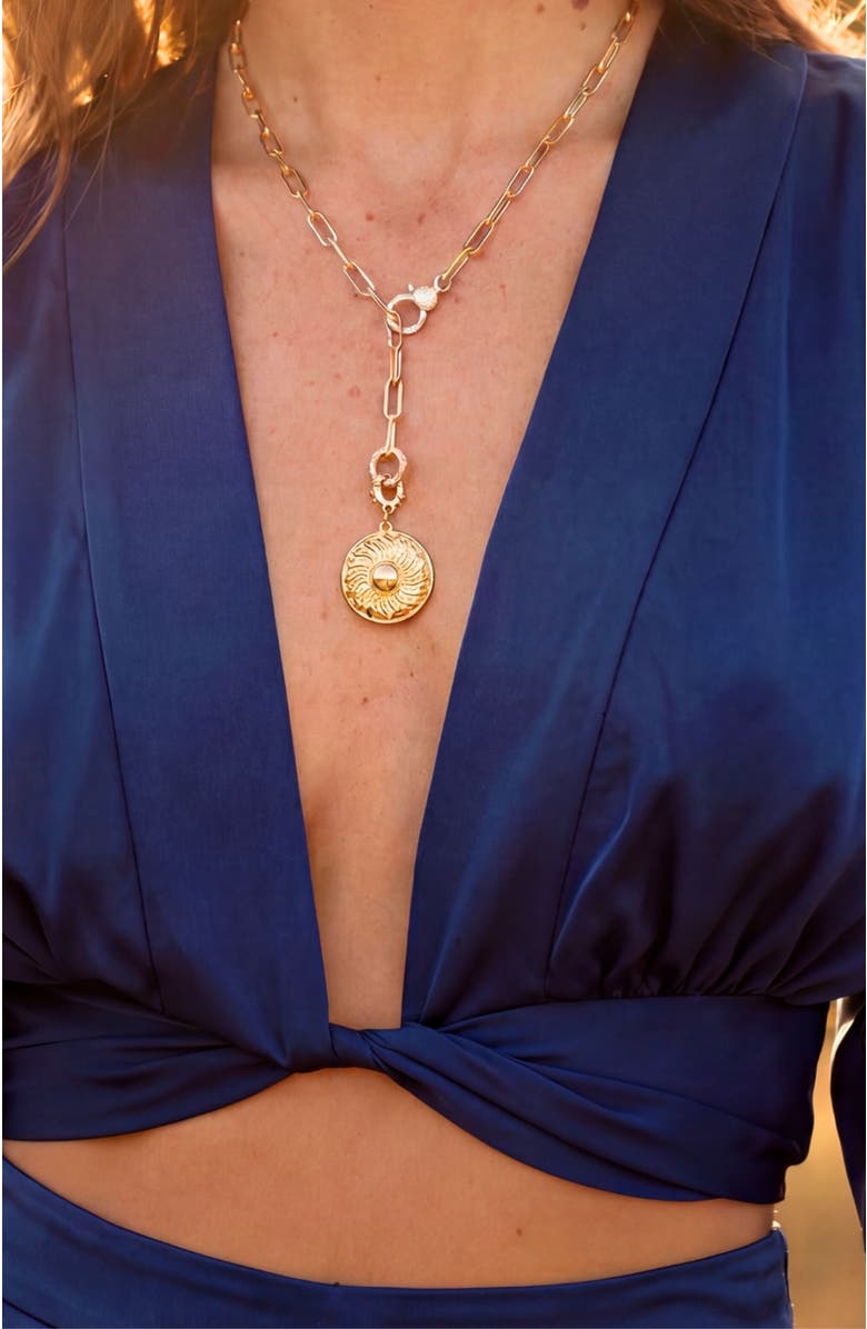 Stella & Dot Baby Jane Convertible Lariat Necklace, Alternate, color, Gold