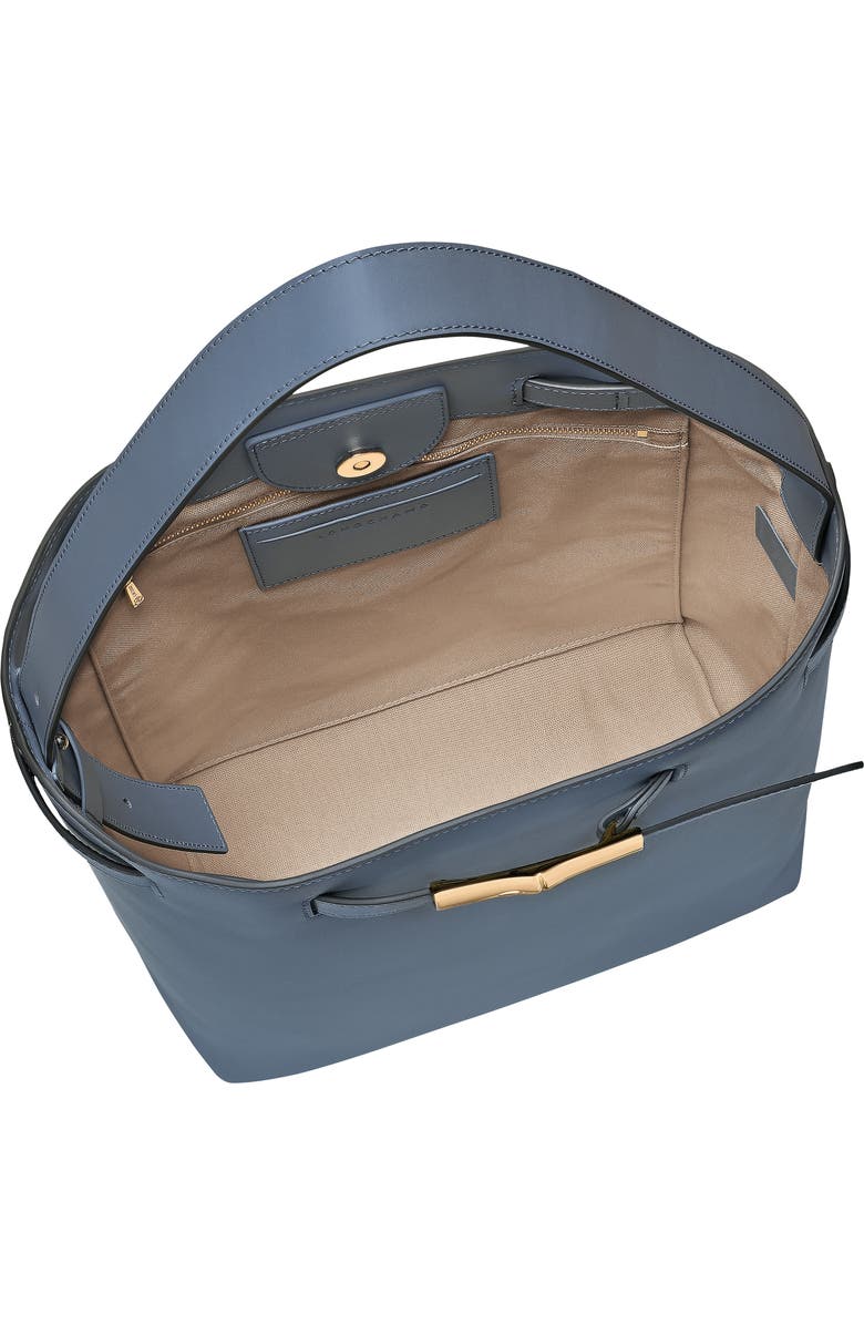 Longchamp Le Roseau Smart Leather Hobo Bag, Alternate, color, Slate