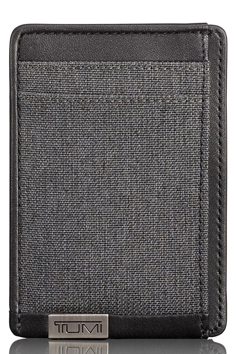 Alpha Money Clip Card Case, Main, color, ANTHRACITE/ BLACK