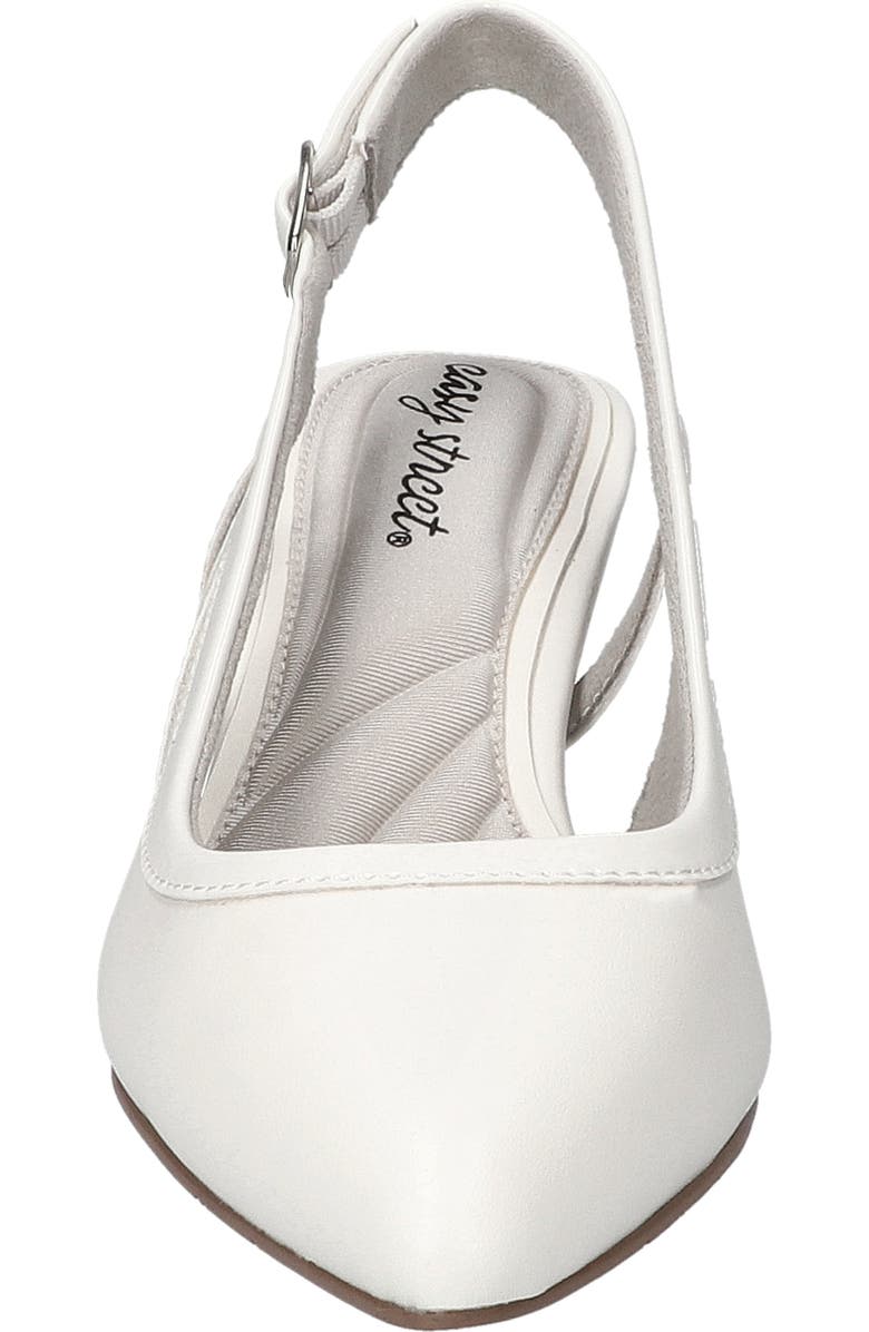 EASY STREET Glisten Kitten Heel Slingback Pump, Alternate, color, White