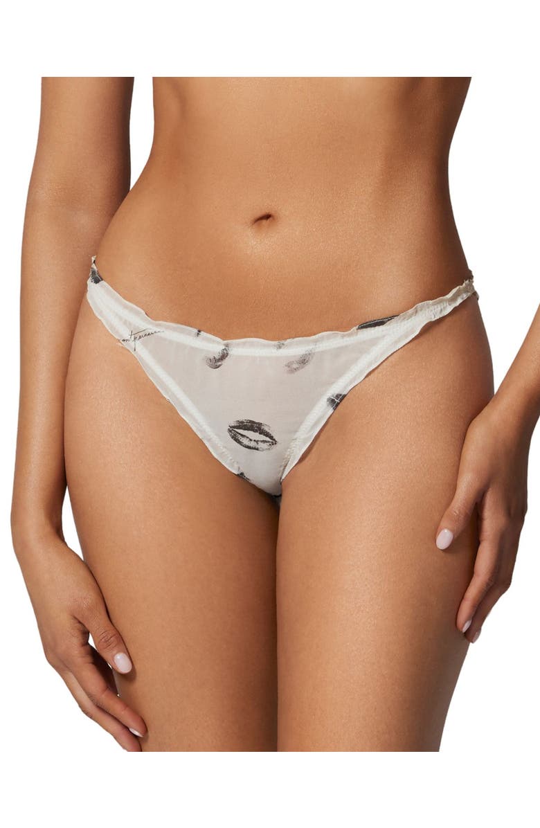Kiki de Montparnasse Bisou Bisou Panty, Main, color, Black/Ivory