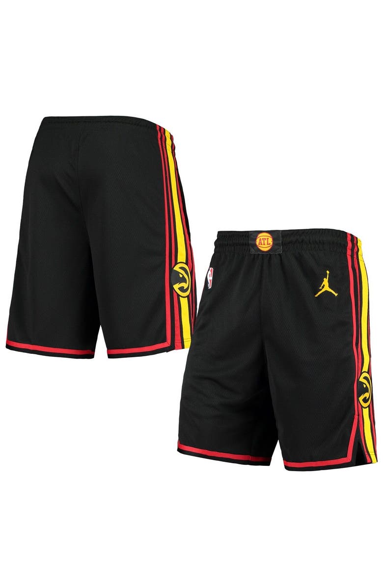 Jordan Brand Men's Jordan Brand Black Atlanta Hawks Statement Edition Swingman Shorts, Main, color, 
