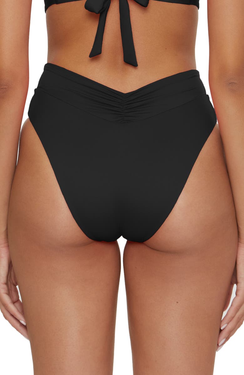 Becca Color Code High Waist Bikini Bottoms, Alternate, color, Black