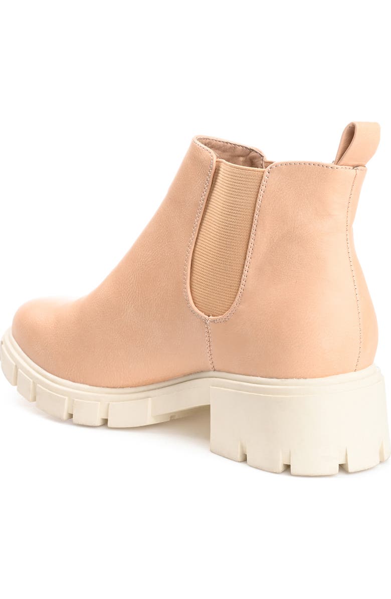 Journee Collection Rorke Lug Sole Chelsea Boot, Alternate, color, Nude