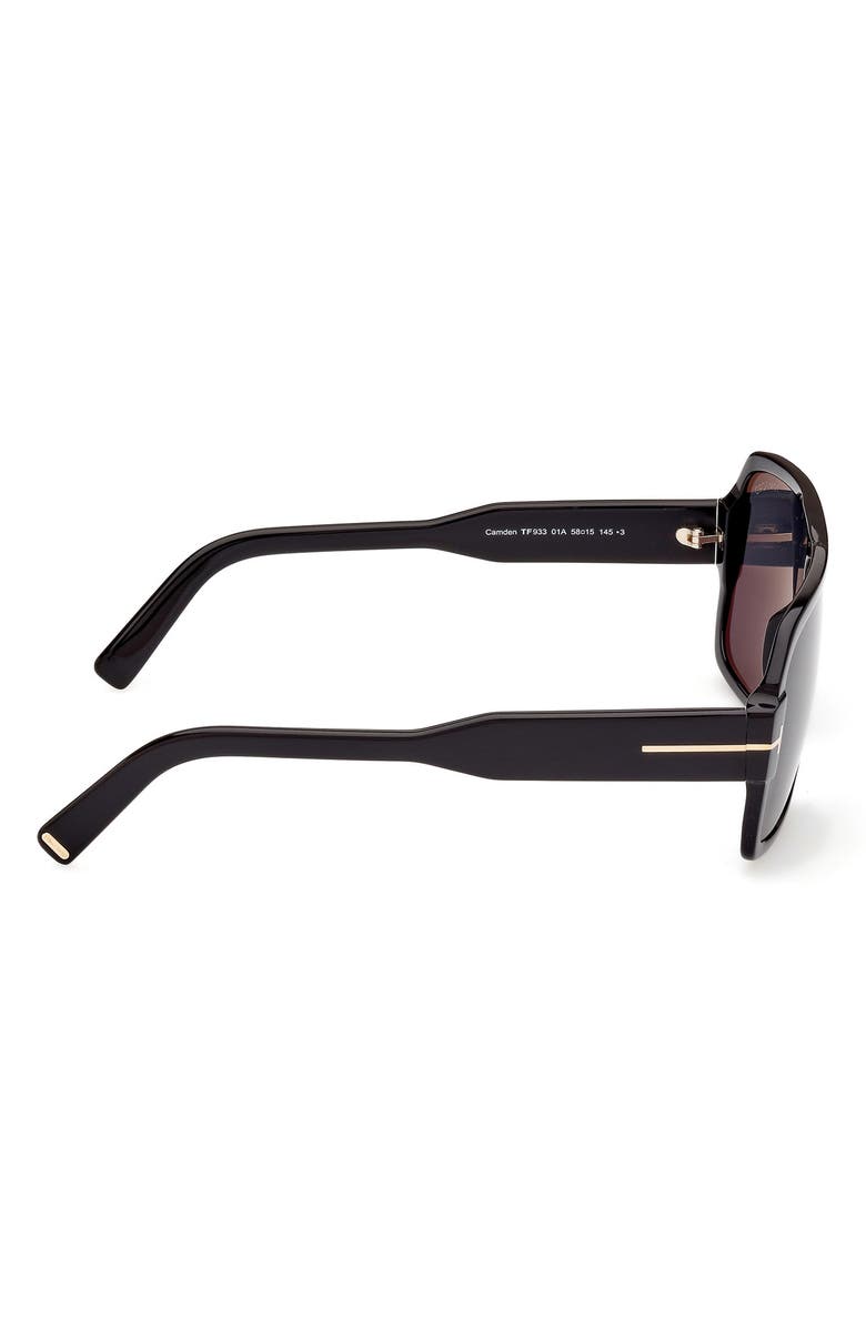TOM FORD Camden 58mm Square Sunglasses, Alternate, color, 