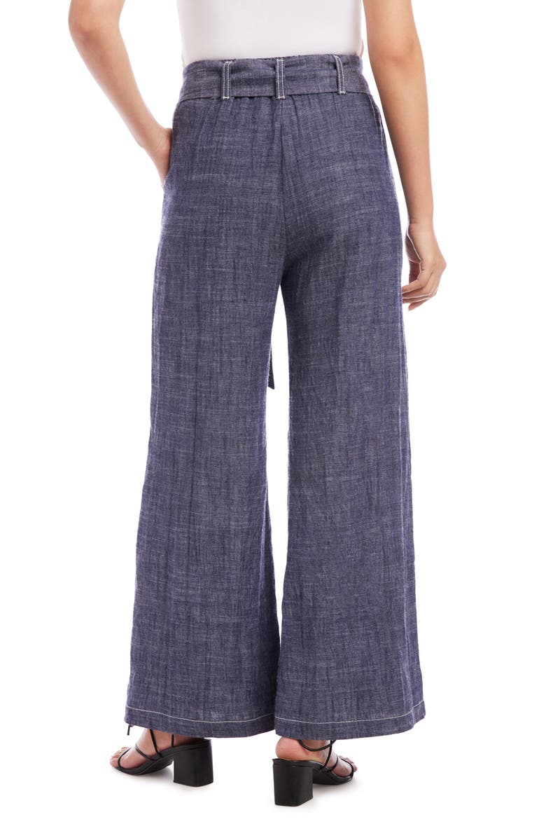 Karen Kane Belted Wide Leg Trousers, Alternate, color, 