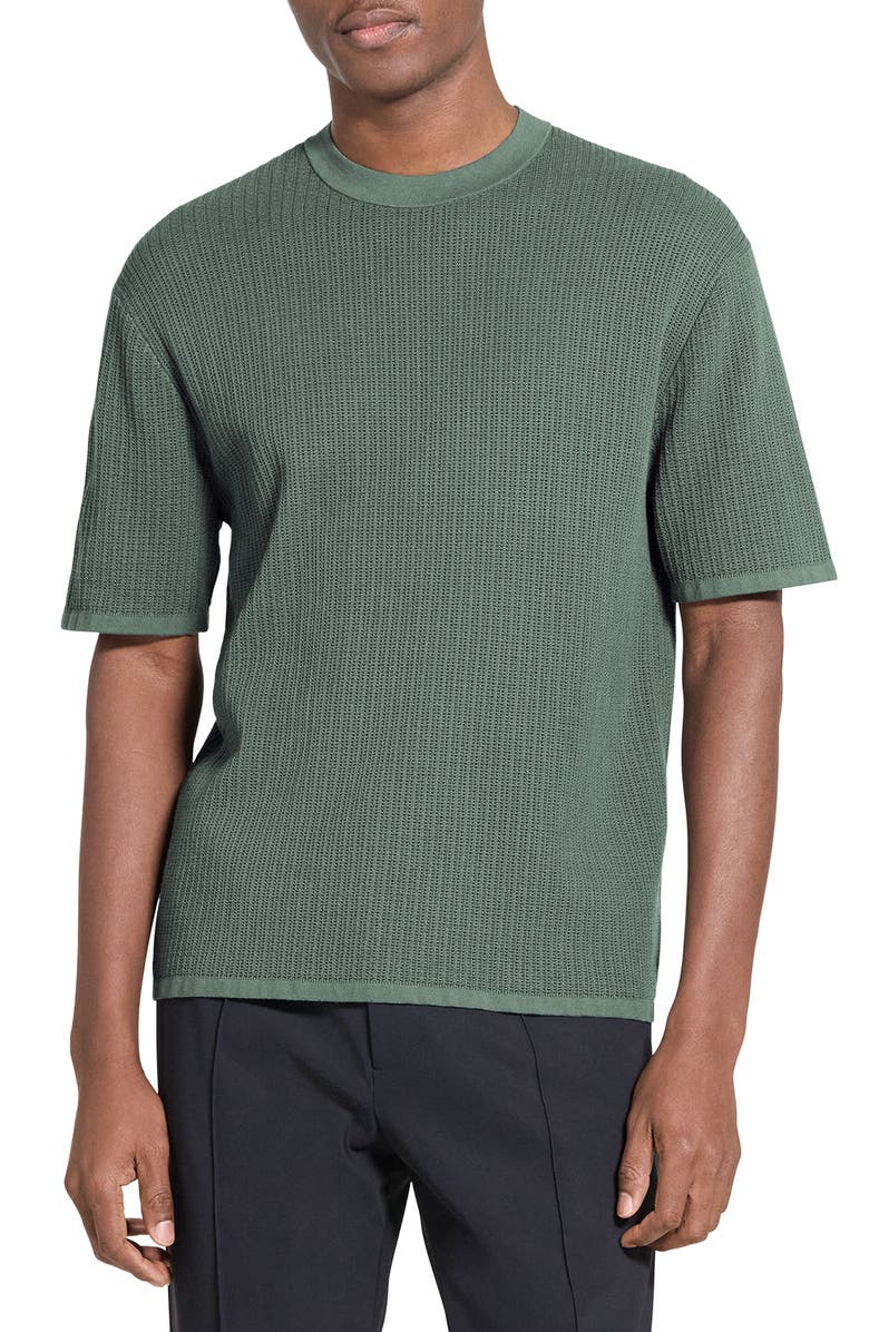 Theory Tactile Cotton Open Stitch T-Shirt, Main, color,