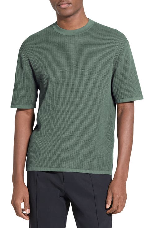 Tactile Cotton Open Stitch T-Shirt