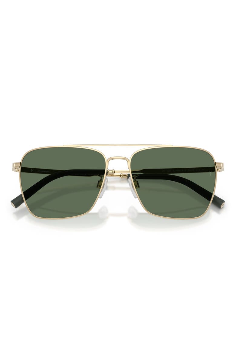 Oliver Peoples x Roger Federer R-15 Polarized 56mm Square Sunglasses, Alternate, color, Brushed Gold / Polar