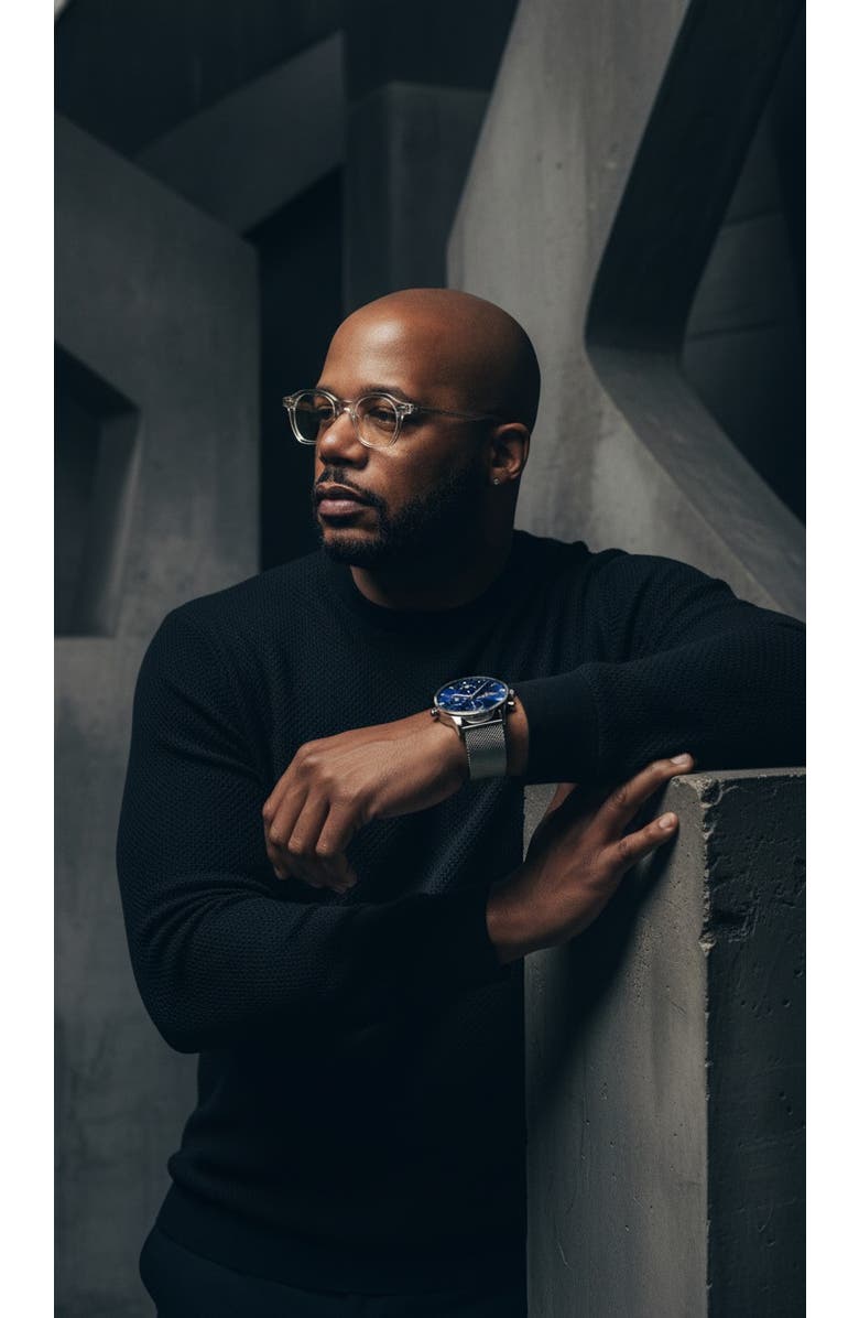 NCMPRBL Prolific 42 Men
s Chronograph Watch, 43MM, Alternate, color, Silver/Blue