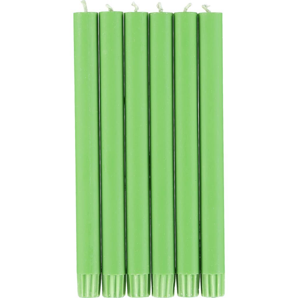 BRITISH COLOUR STANDARD 6-Pack Dinner Candles in Green  product