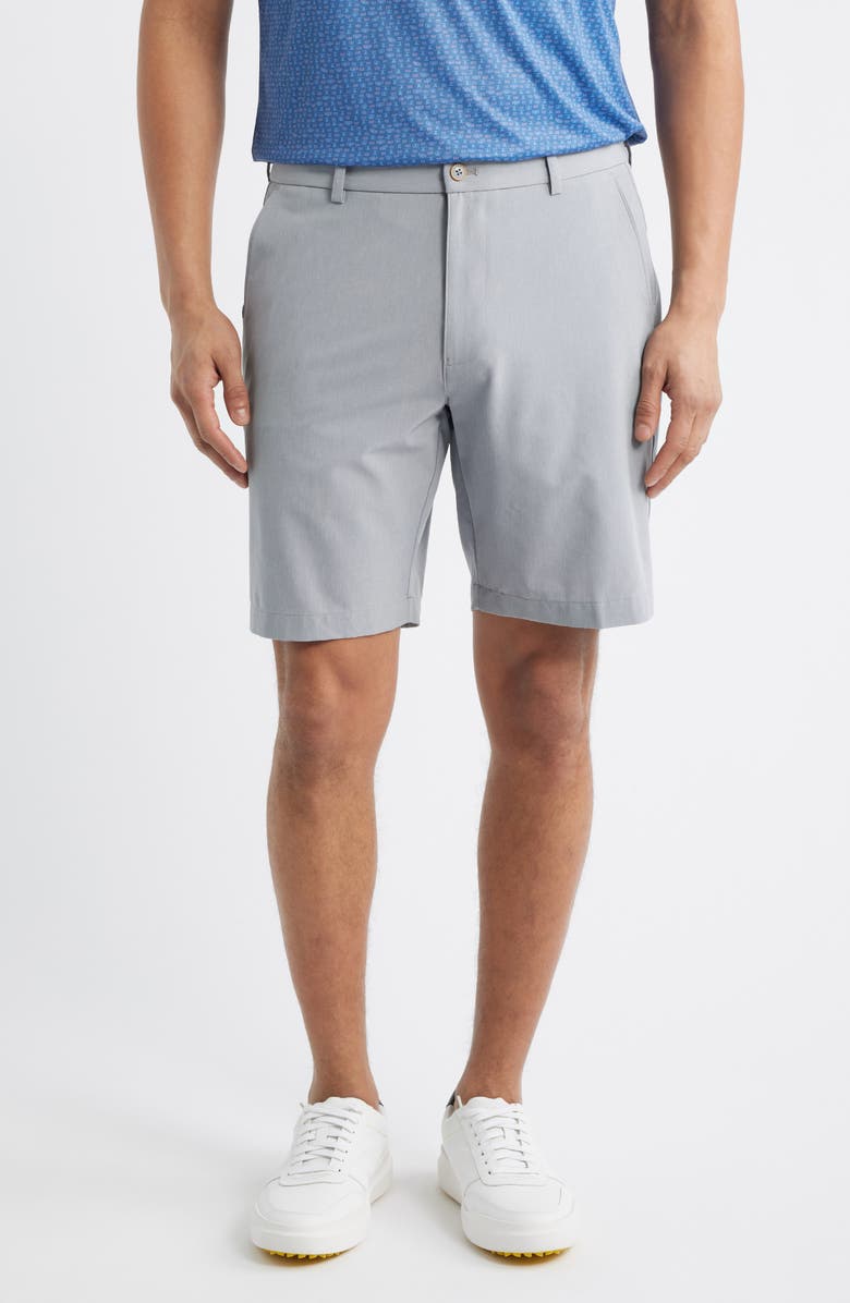 Peter Millar Featherweight Performance Shorts, Main, color, Gale Grey