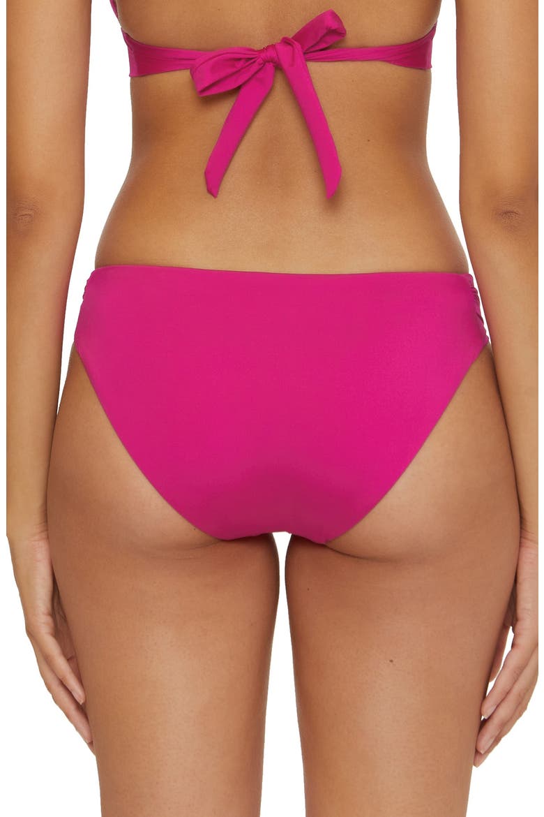 Monaco Side Tab Hipster Bikini Bottoms, Alternate, color, SANGRIA