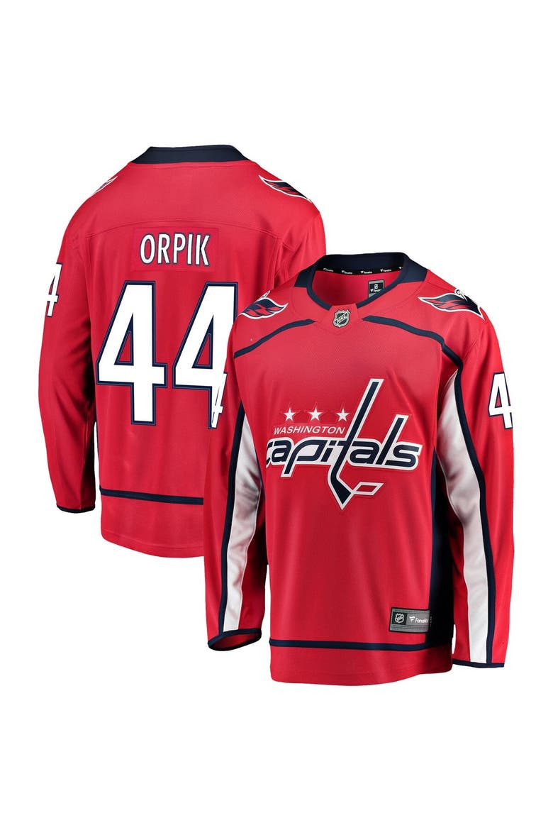 Men's Fanatics Branded Brooks Orpik Red Washington Capitals Breakaway Home Player Jersey, Main, color, Red