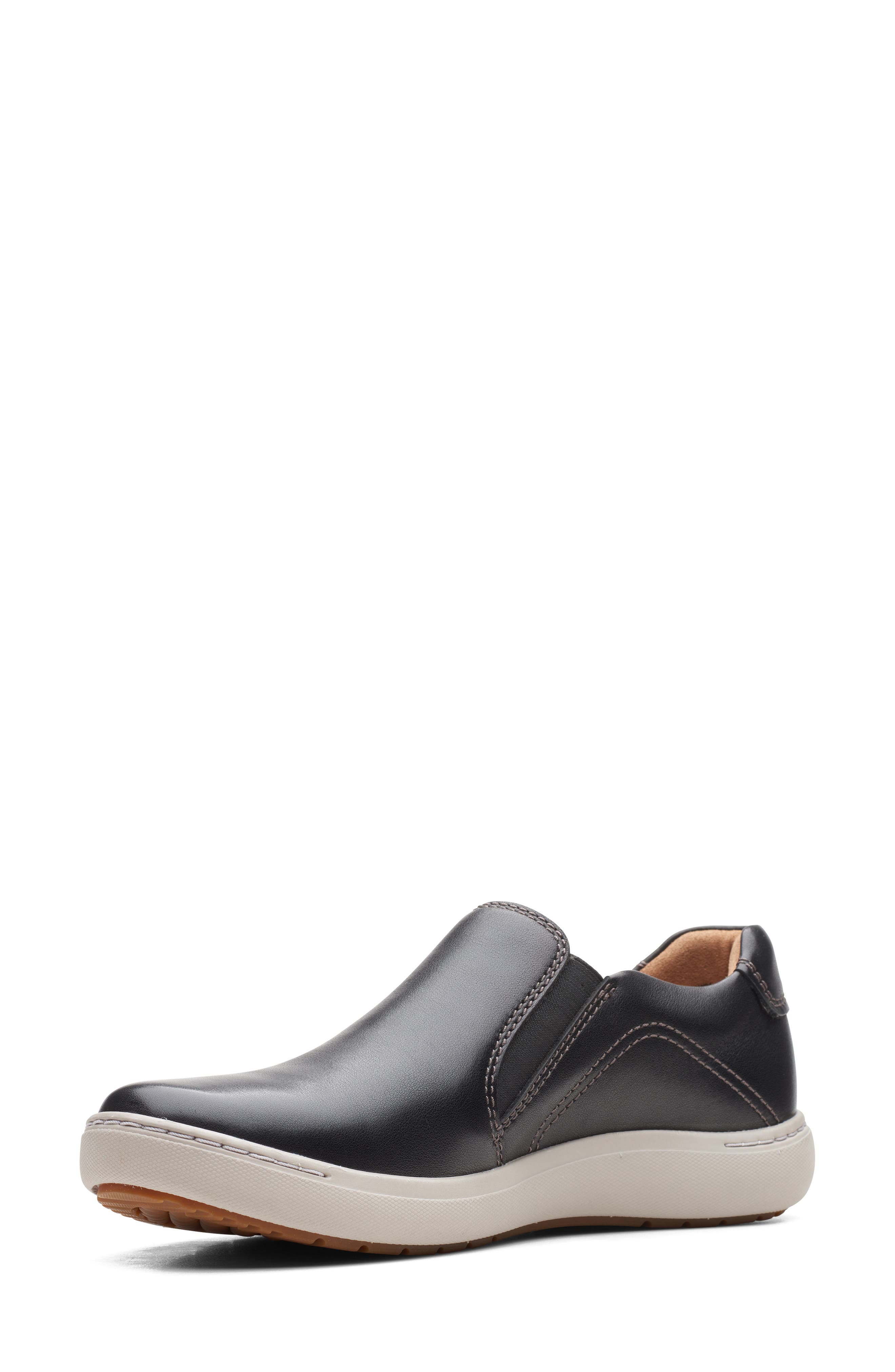 Nalle Stride Slip-On Sneaker, Alternate, color, BLACK LEATHER