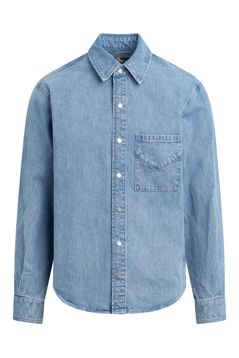 Denim Snap-Up Shirt, Alternate, color, CAMDEN