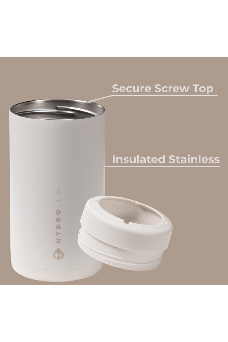 Standard Can Cooler, Insulated Stainless Steel Cup with Screw-Top Ring & Non-Slip Rubber Base, Alternate, color, Linen