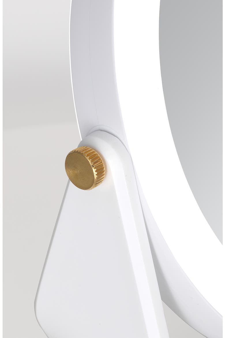 LED Lighted Makeup Mirror with 5X/1X Magnification, Rechargeable, Alternate, color, White