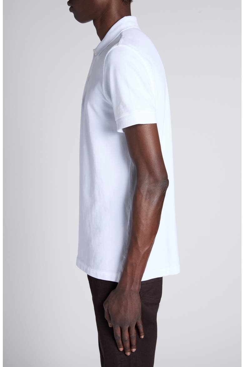 Lyocell & Cotton Piqué Polo, Alternate, color, AW002 WHITE