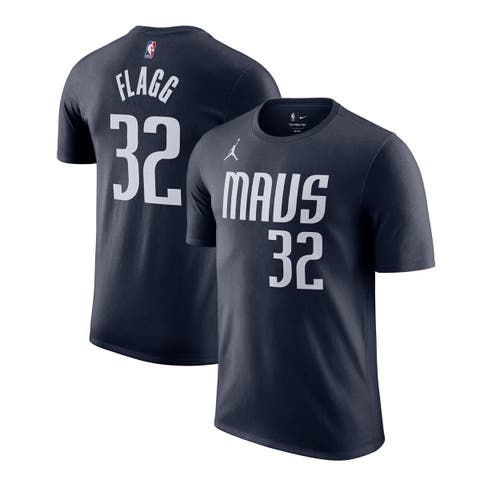 Men's Jordan Brand Cooper Flagg Navy Dallas Mavericks 2025 NBA Draft First Round Pick Statement Edition Name & Number T-Shirt