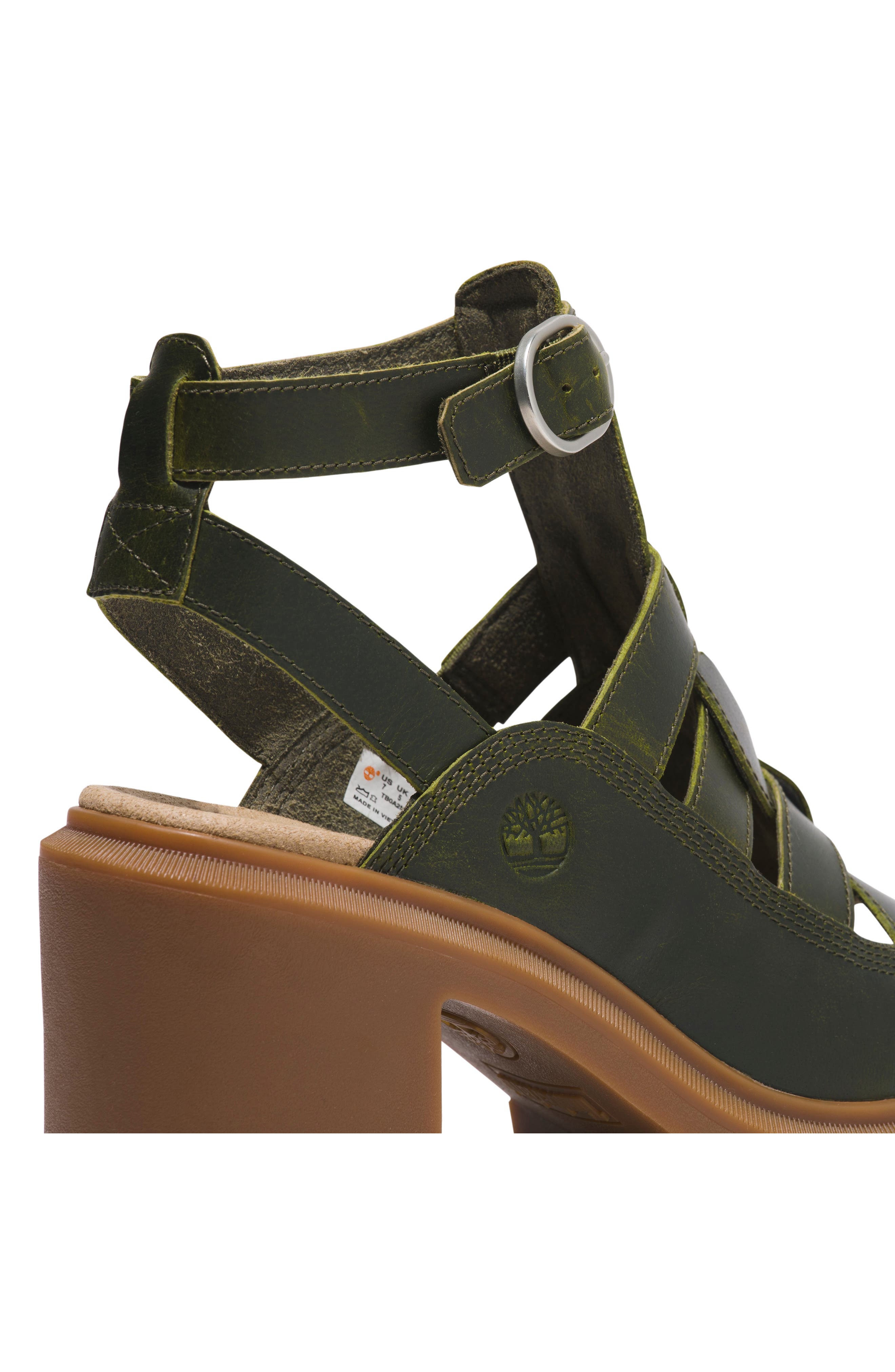 Timberland Allington Heights Platform Fisherman Sandal, Alternate, color, Dark Green Fern Grain