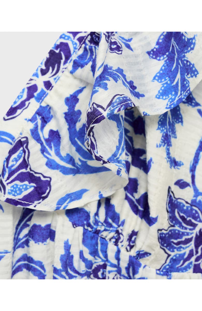 MANGO Ruffle Dress, Alternate, color, Blue