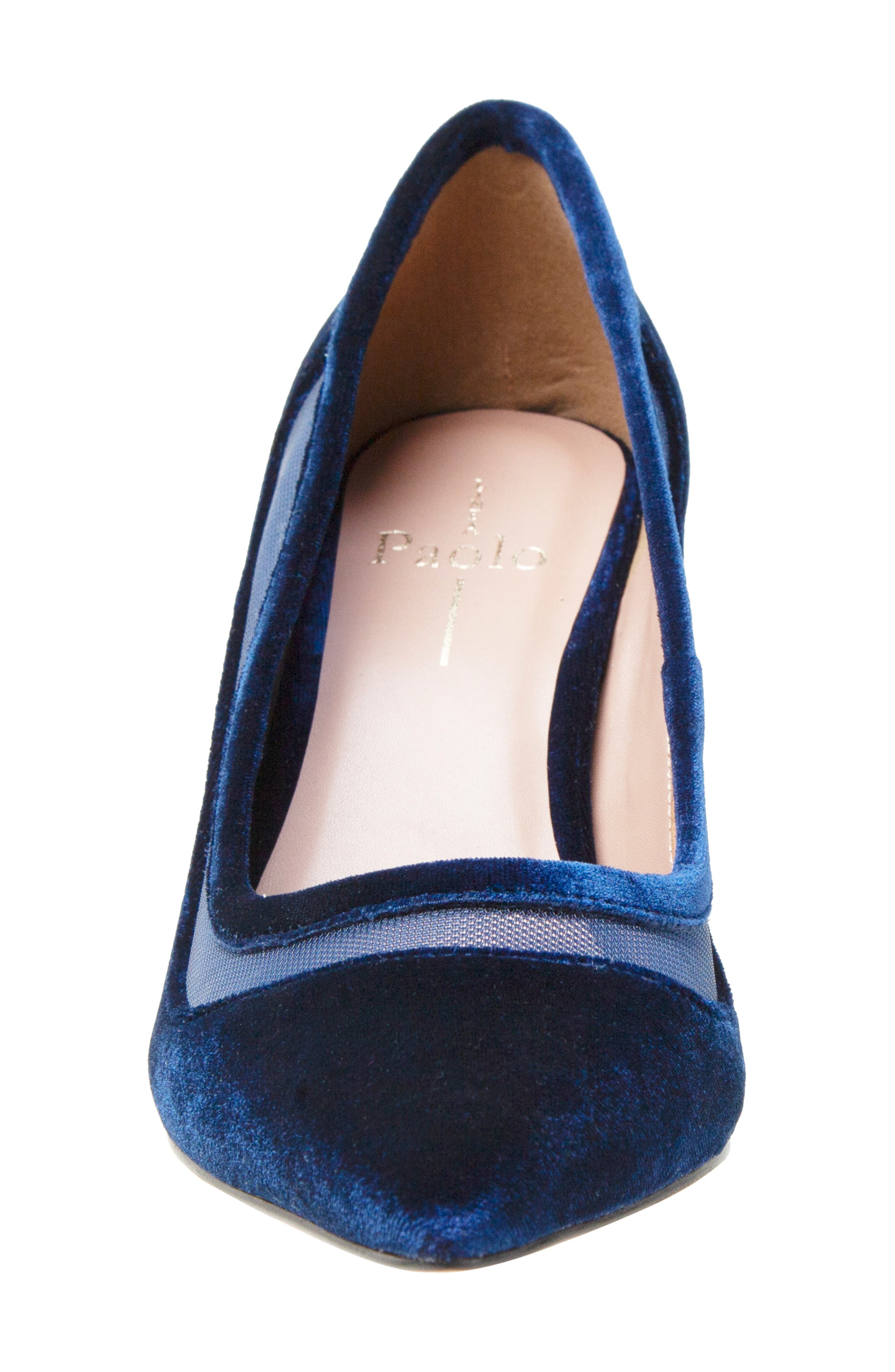 Linea Paolo Perline Pointed Toe Pump, Alternate, color, Navy