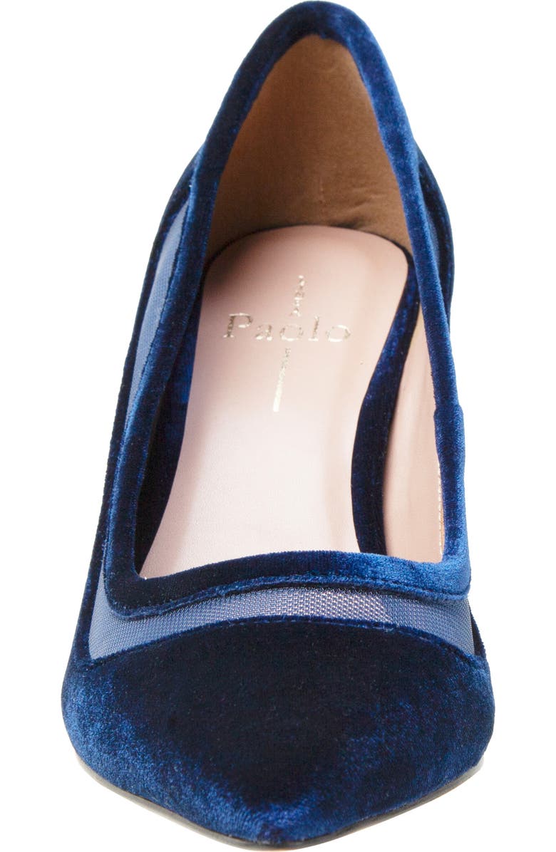 Linea Paolo Perline Pointed Toe Pump, Alternate, color, Navy