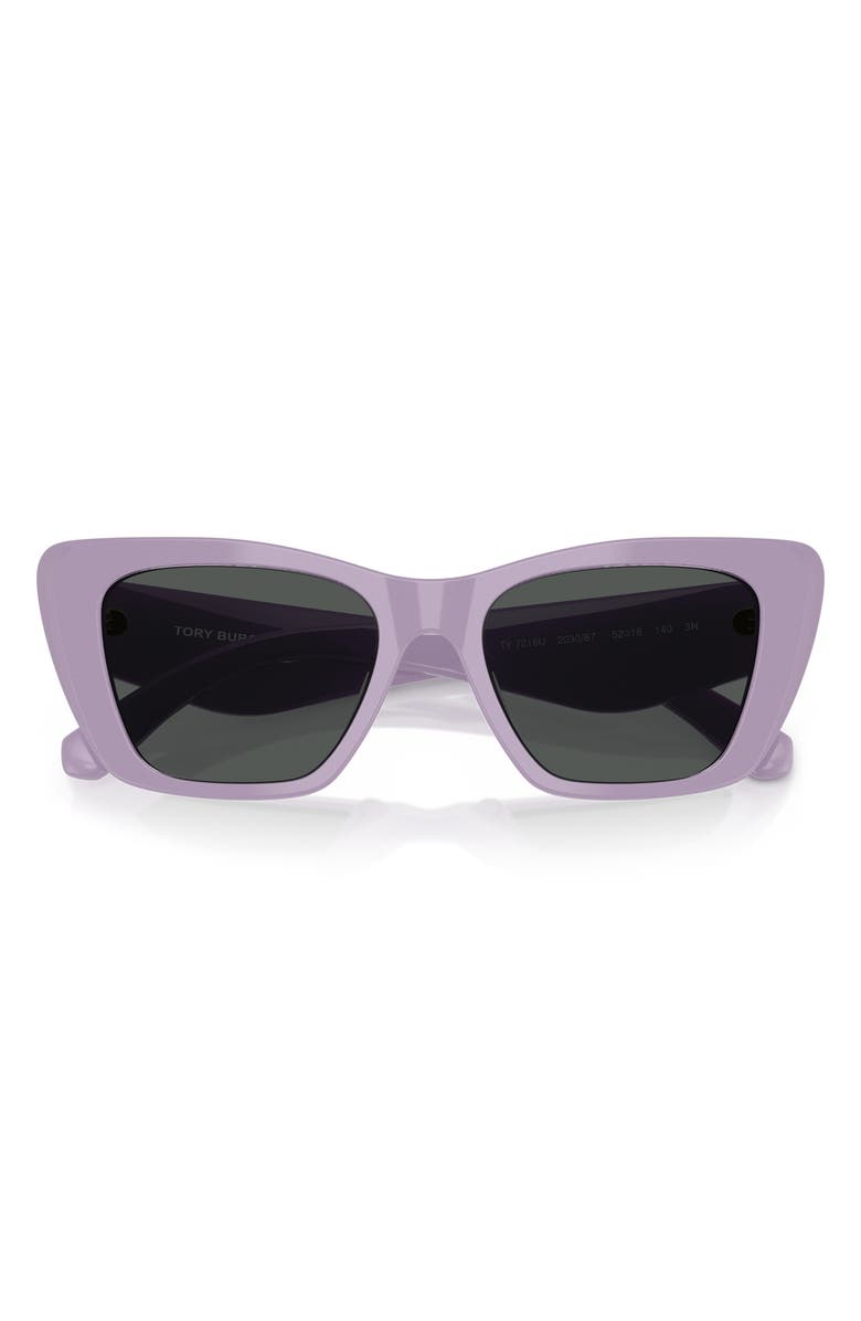 Tory Burch 52mm Cat Eye Sunglasses, Alternate, color, Purple / Grey