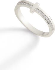 Mint & Lily Let God Be In Control Golden Cross Ring