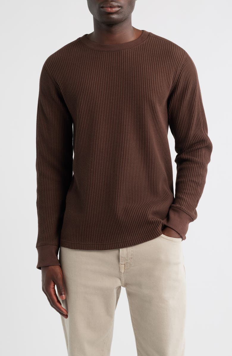 Rails Wade Long Sleeve Thermal T-Shirt, Main, color, Chocolate