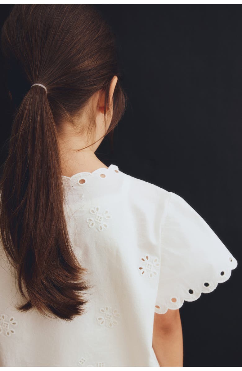 H&M 2-piece Broderie Anglaise Cotton Set, Alternate, color, White