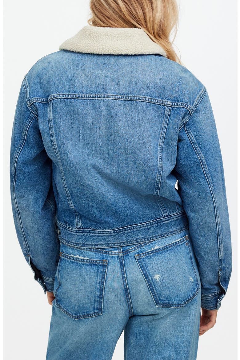 Fleece Collar Jean Jacket, Alternate, color, LANESBORO WASH